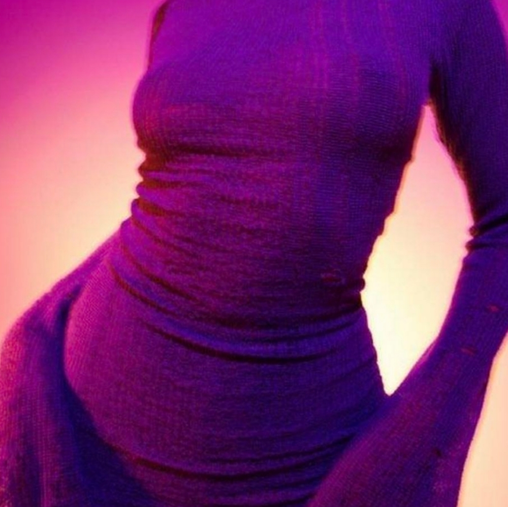 Ona Cyka dress in purple.  Can fit small pr medium